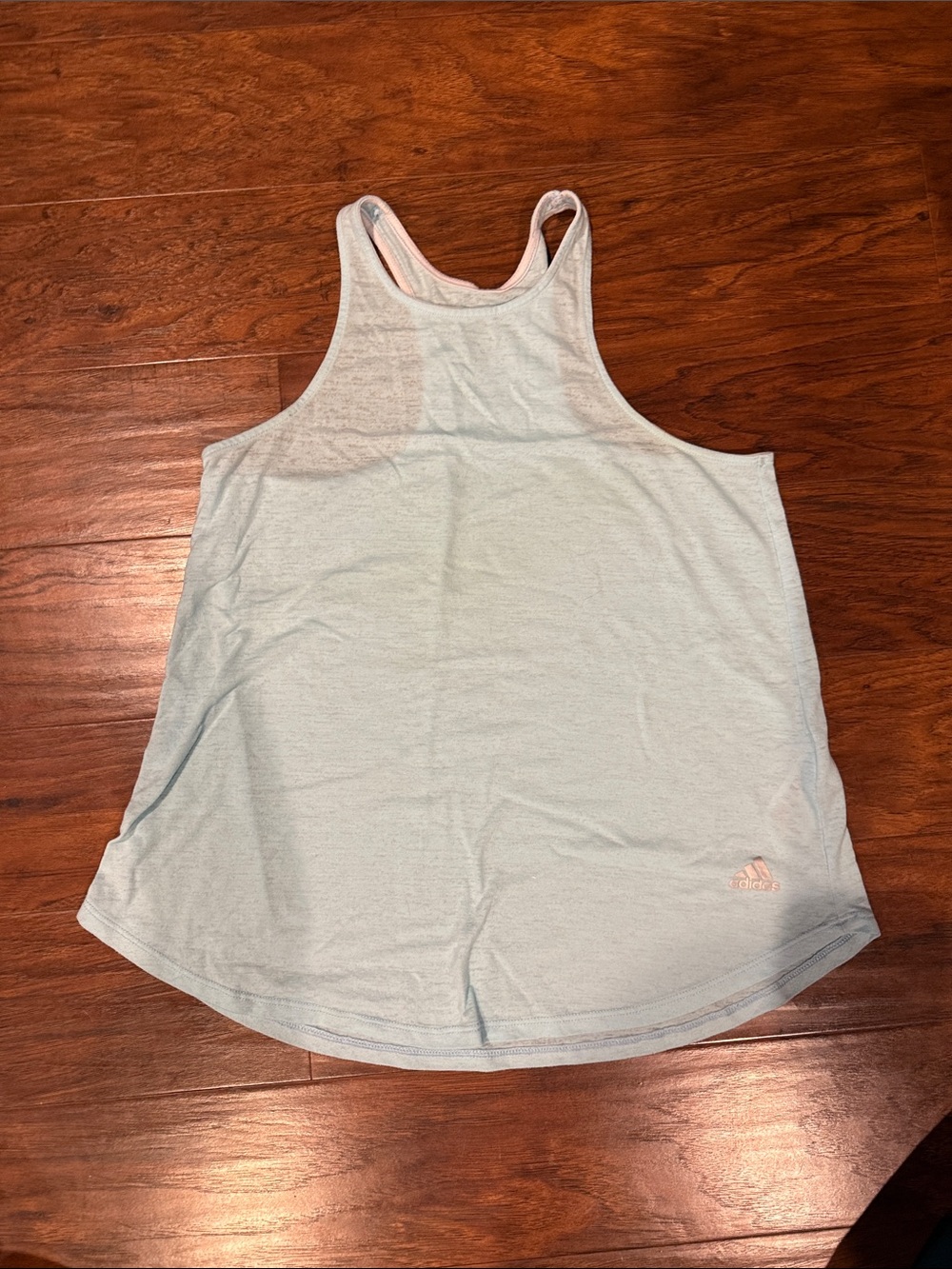 adidas Pale Blue Racerback Performance Tank